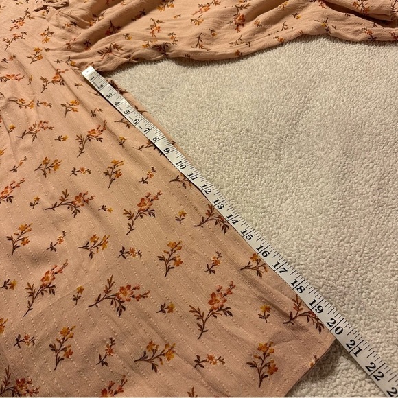 American Eagle Pink Floral Wide Leg Cropped Gaucho Pants - Picture 6 of 11